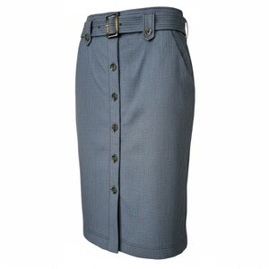 NY&Co 7th Avenue Blue Cargo Pocket Pencil Skirt Belted Size 4